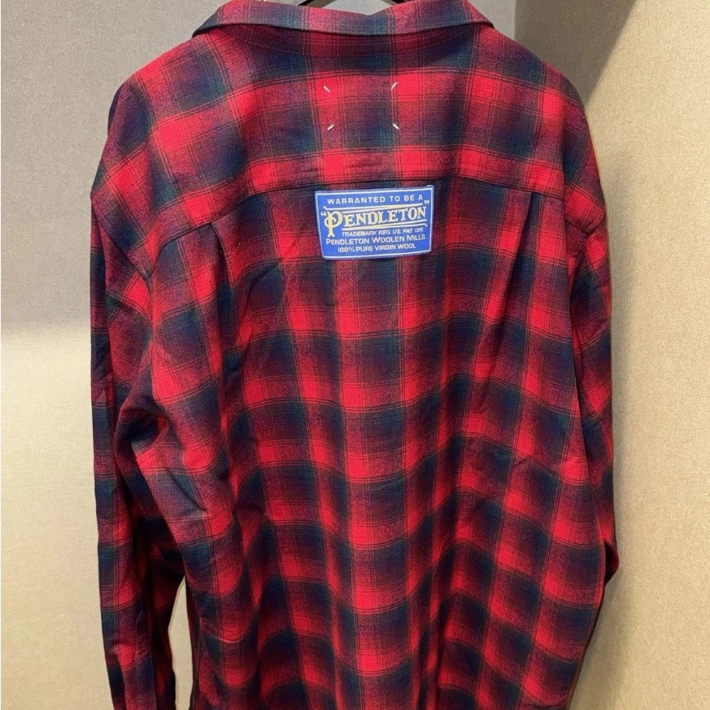 MAISON MARGIELA Pendleton Flannel Button-Up Shirt Size 48 Made in Italy New NWT